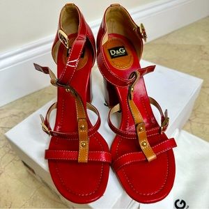 Dolce & Gabbana Red Sandals Size 10